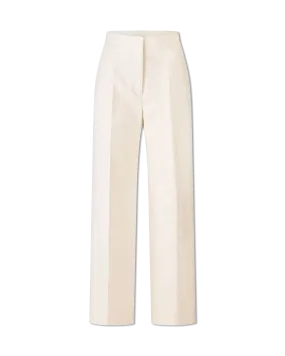 Structured Fine Cotton Trousers