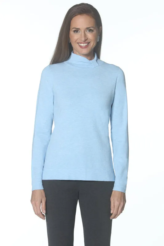 Tab Ruched Turtleneck