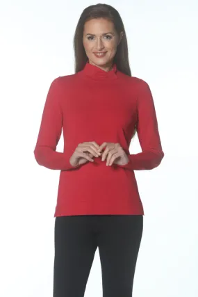 Tab Ruched Turtleneck