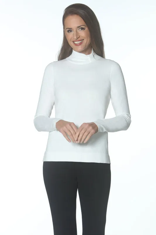 Tab Ruched Turtleneck