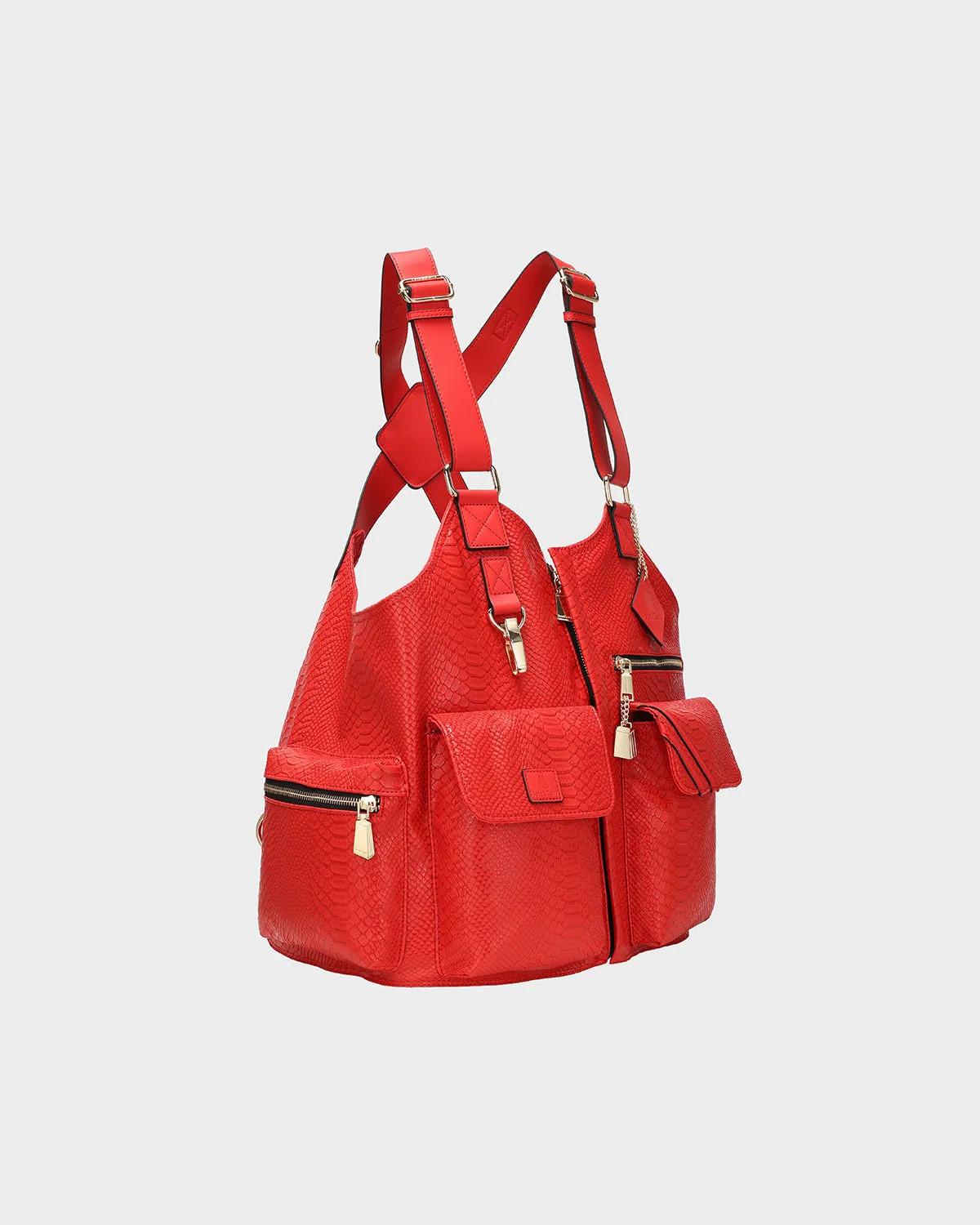 Tactical Leather Vest in Red