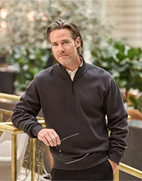 Tee Jays Men's Interlock Half Zip Sweatshirt | Heavyweight Cotton Blend | 3 Colours | S-3XL