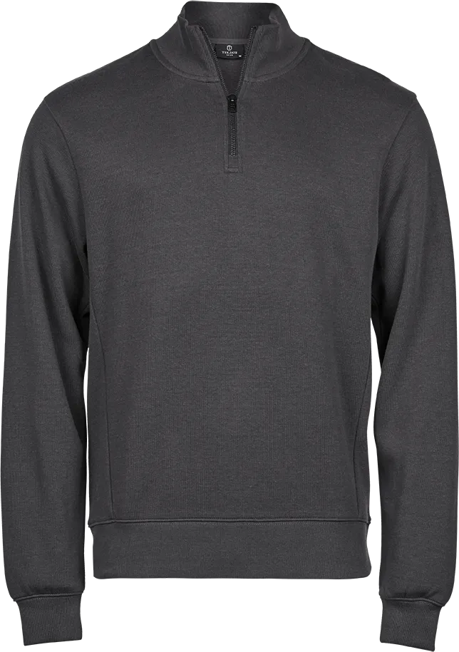 Tee Jays Men's Interlock Half Zip Sweatshirt | Heavyweight Cotton Blend | 3 Colours | S-3XL
