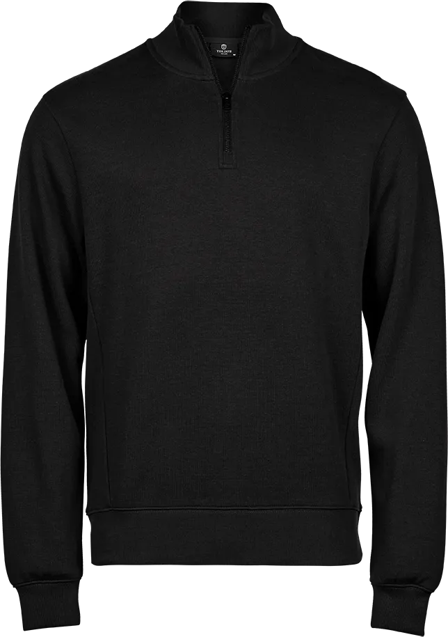 Tee Jays Men's Interlock Half Zip Sweatshirt | Heavyweight Cotton Blend | 3 Colours | S-3XL