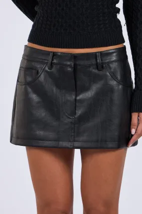 Trentan Leather Mini Skirt