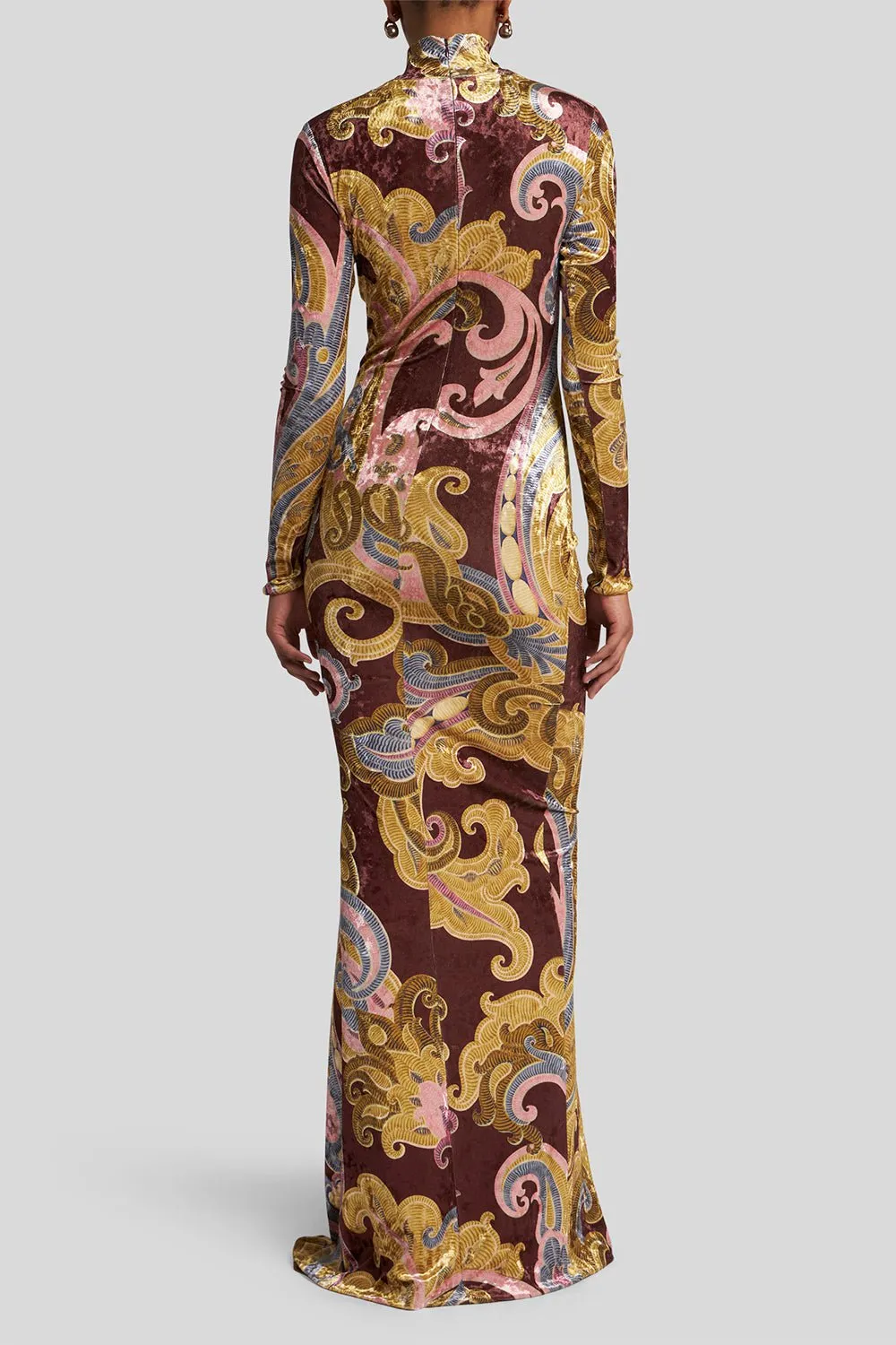Turtleneck Long Sleeve Gown