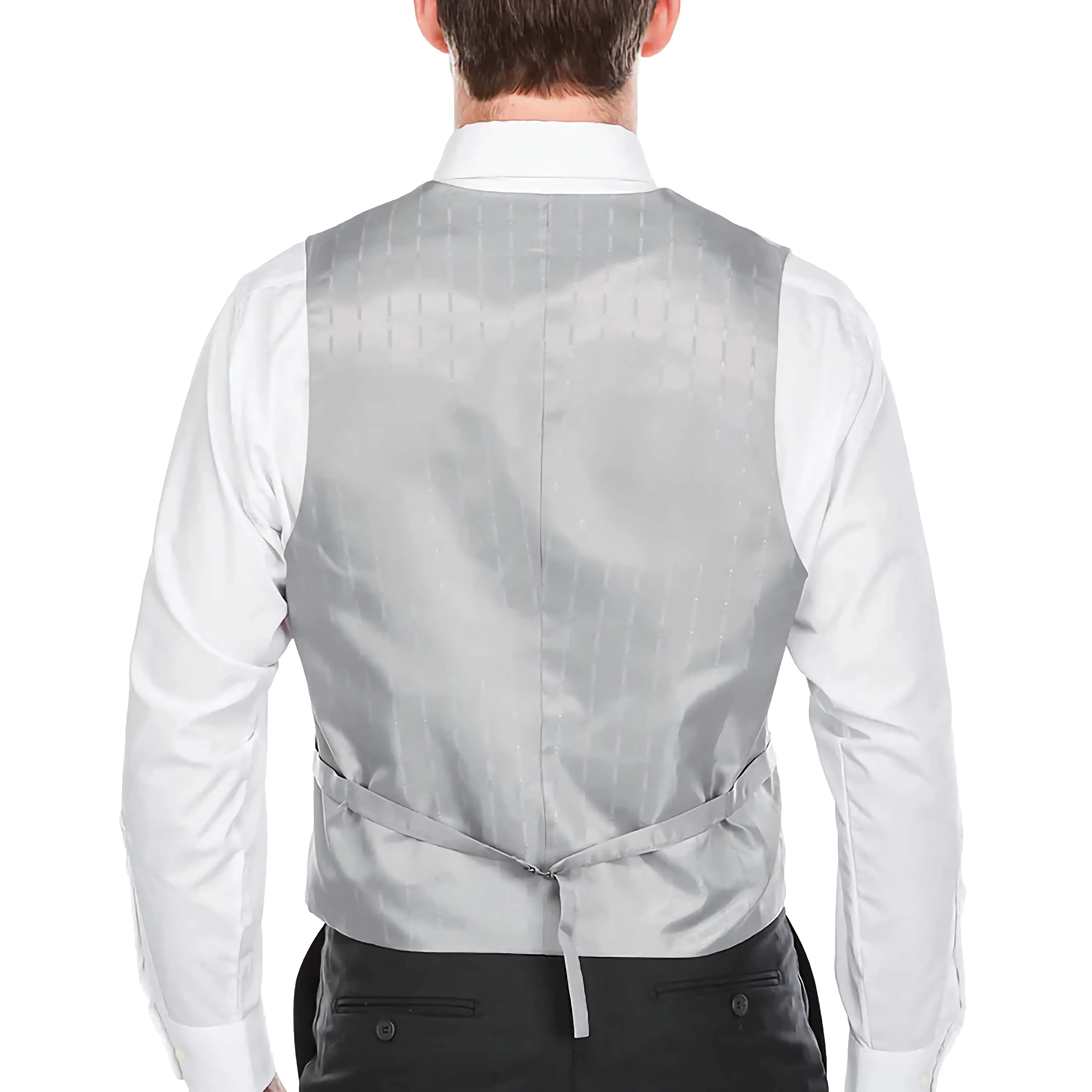Vanderbilt Collection - Classic Dress Vest 5 Buttons Regular Fit In Gray