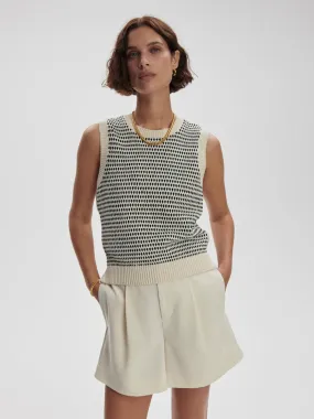 Varley - Knowles Textured Knit Vest - Birch Multi Stitch