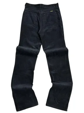 Vintage 70s Wrangler Black Corduroy Flared Pants