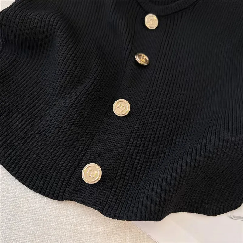 Vintage Gold Button Knitted Vest