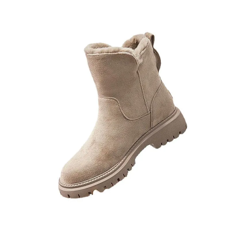 Warmly lined winter boots - non-slip and waterproof