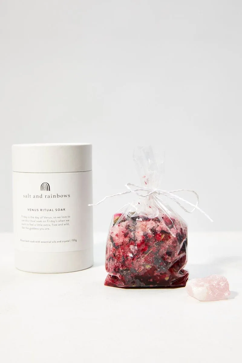 White Salts And Rainbows Venus Ritual Soak