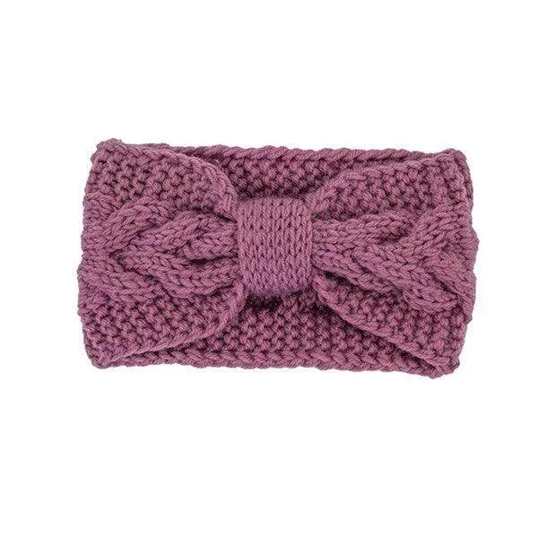 Winter Crochet Bow Twisted Head Band