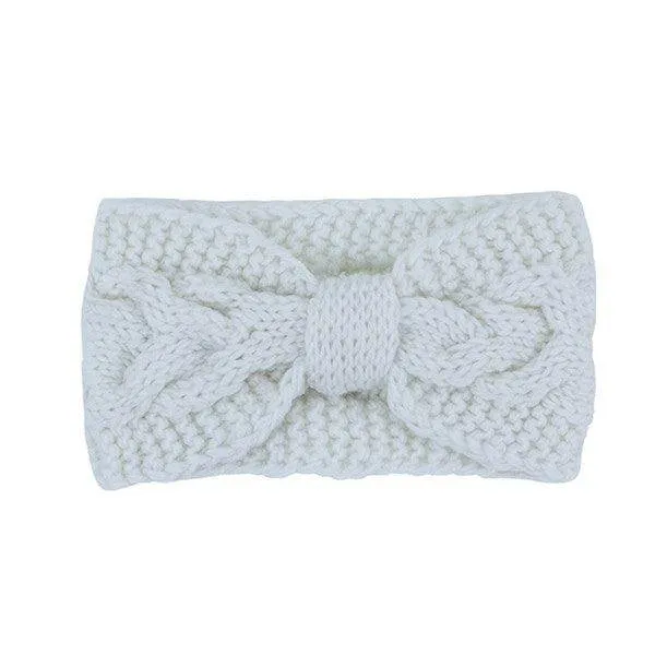 Winter Crochet Bow Twisted Head Band
