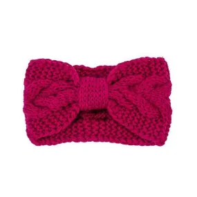 Winter Crochet Bow Twisted Head Band