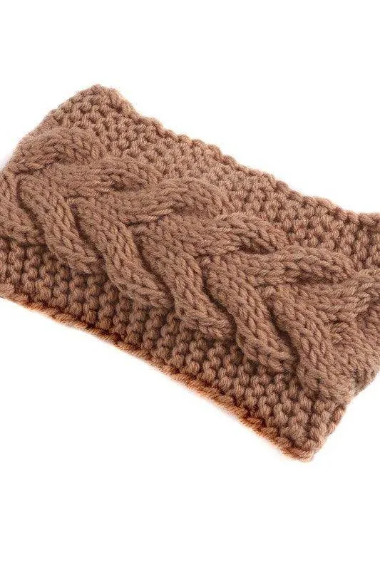 Winter Crochet Bow Twisted Head Band