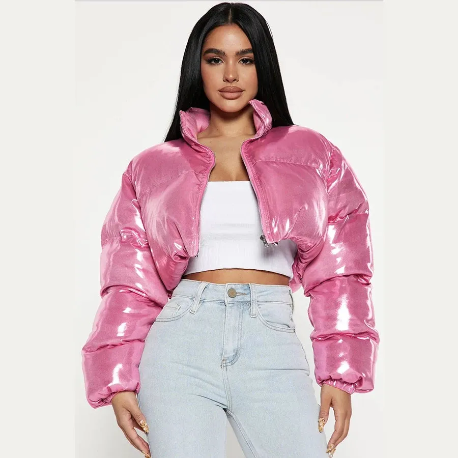 Winter Turtleneck Coat 
Cotton-Padded Thick Zip Up