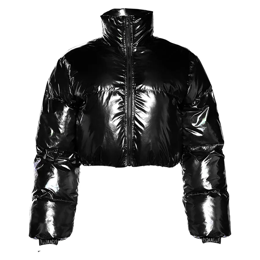 Winter Turtleneck Coat 
Cotton-Padded Thick Zip Up