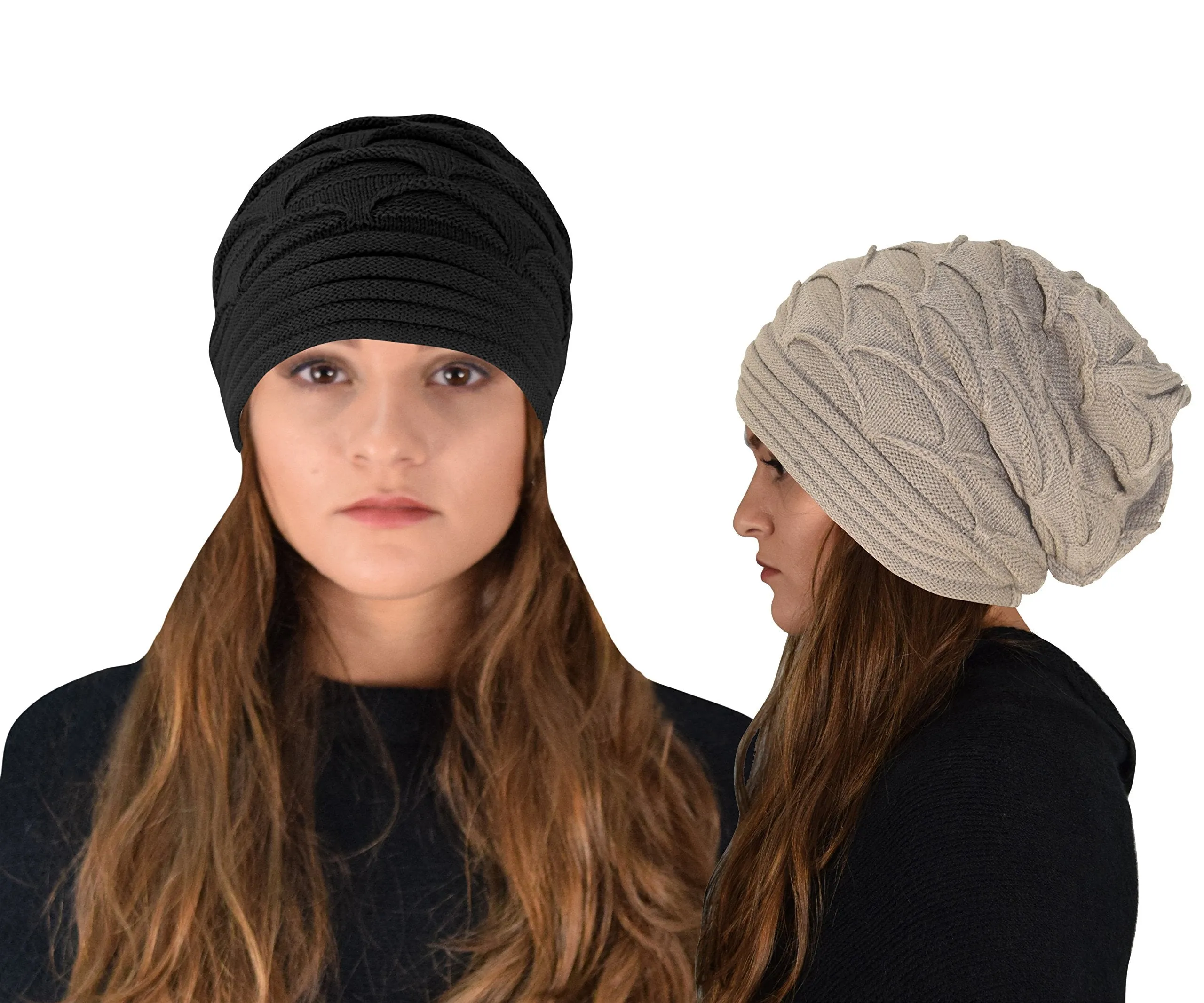Winter Warm Soft Knitted Baggy Beanie Slouchy Hat Skull Cap