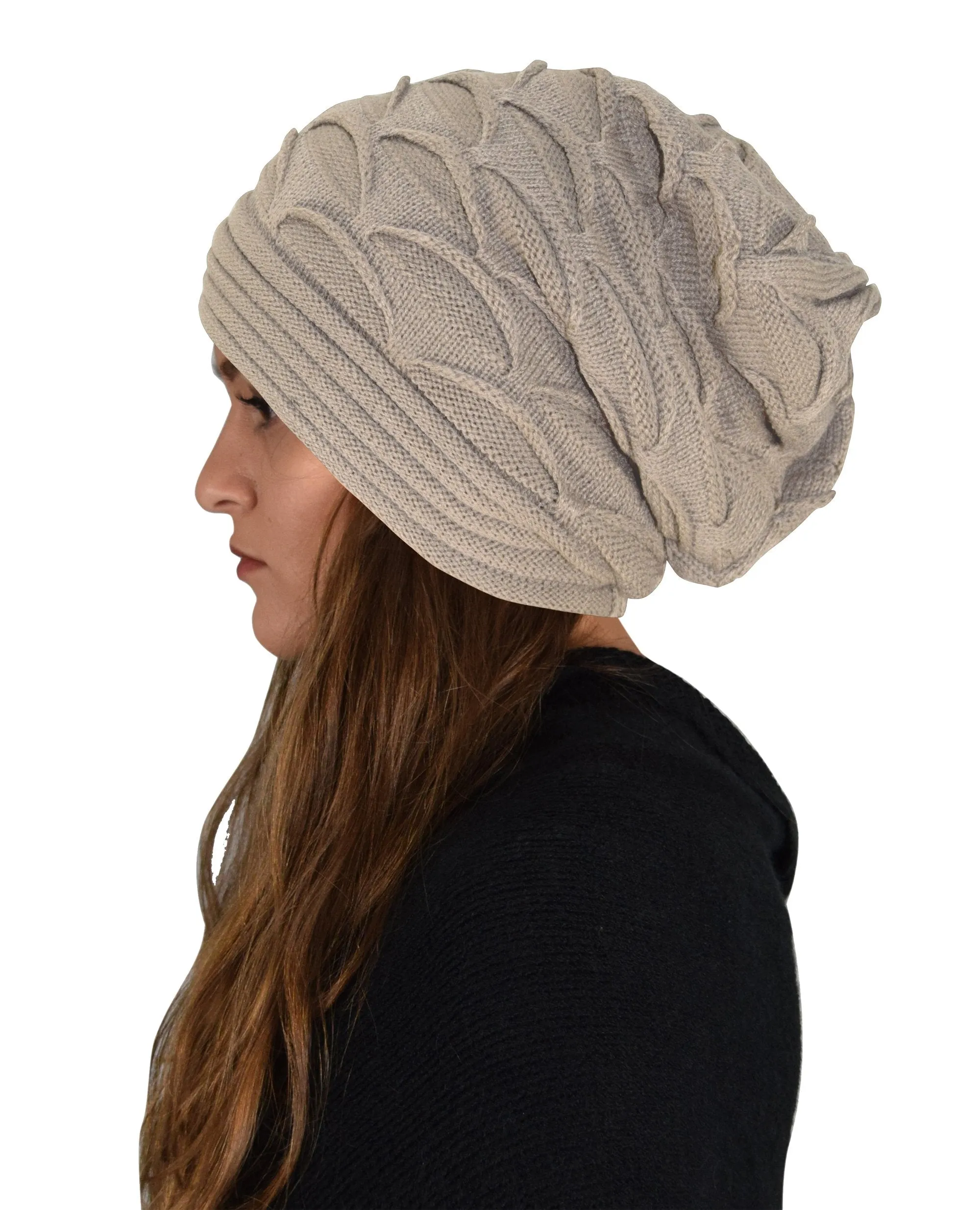 Winter Warm Soft Knitted Baggy Beanie Slouchy Hat Skull Cap