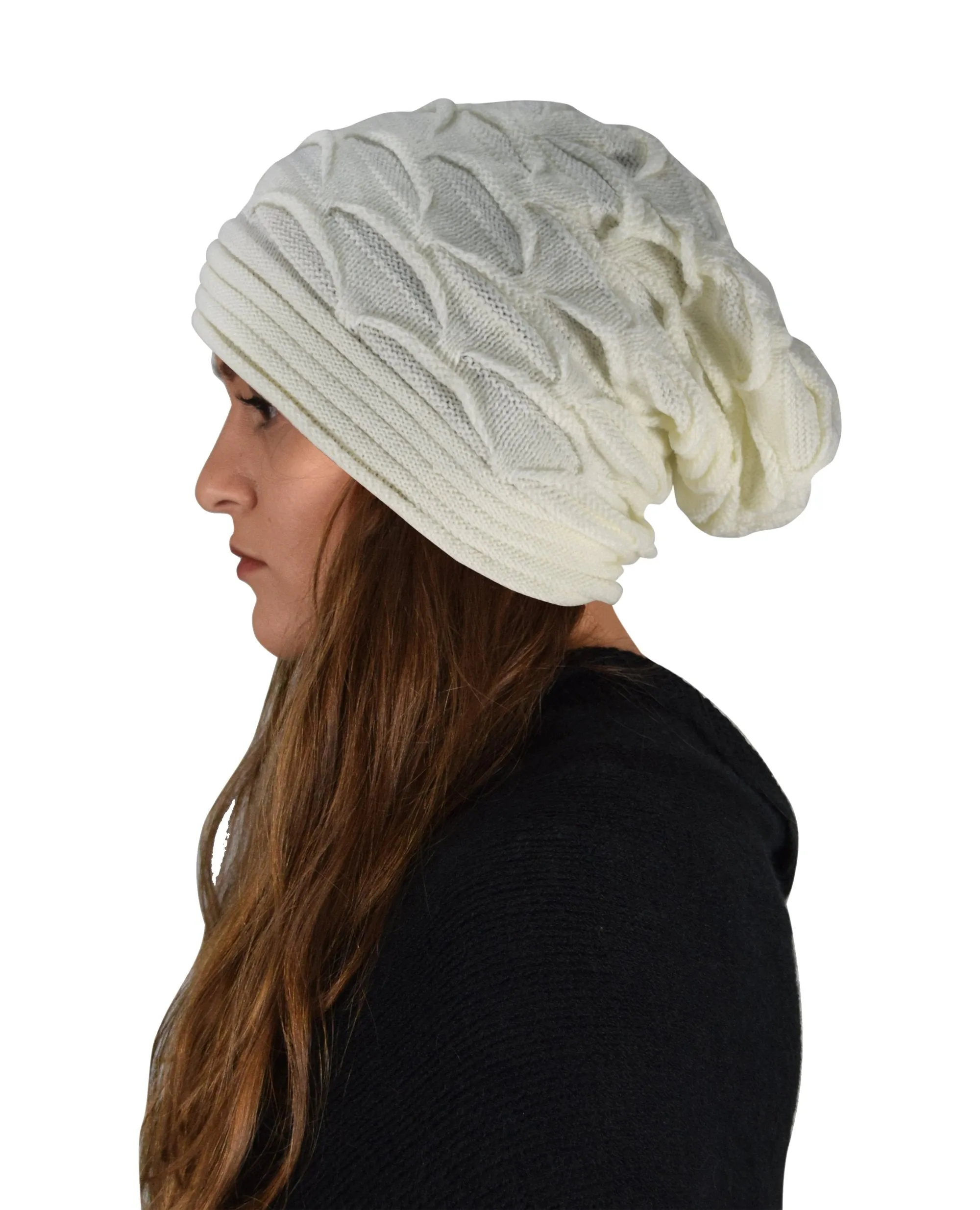 Winter Warm Soft Knitted Baggy Beanie Slouchy Hat Skull Cap