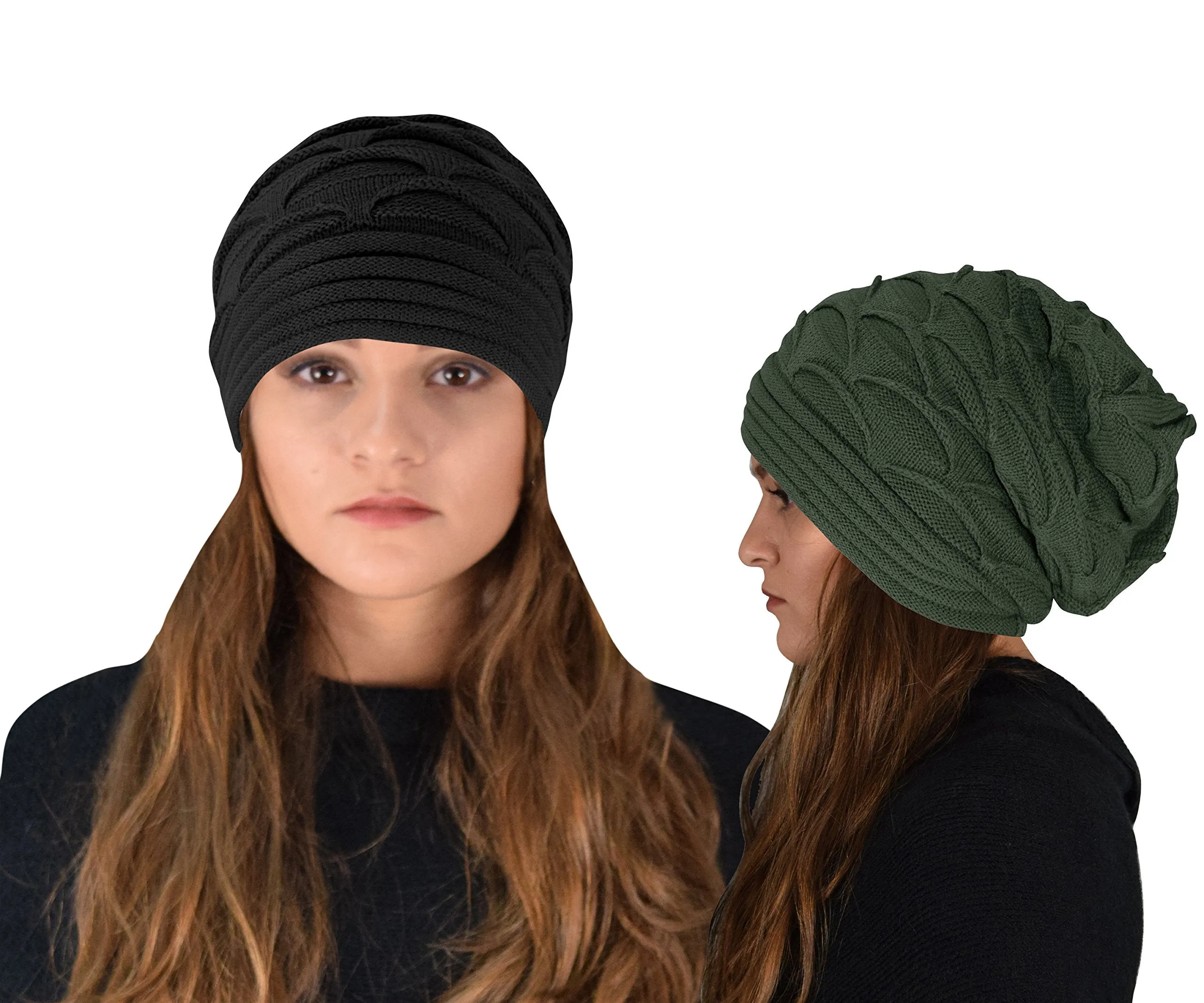 Winter Warm Soft Knitted Baggy Beanie Slouchy Hat Skull Cap