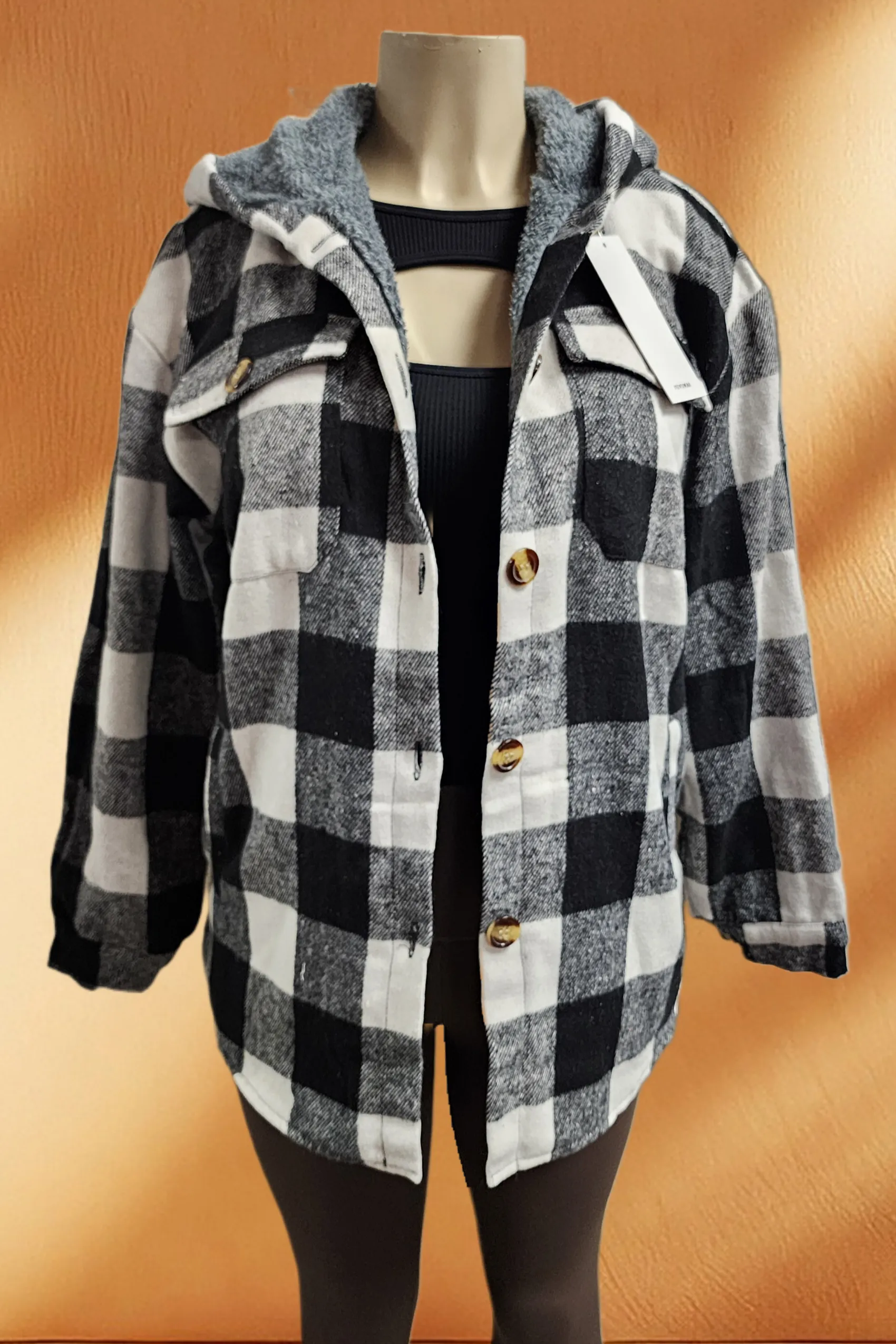 Women's Plaid/Flannel Jacket with Fleece
