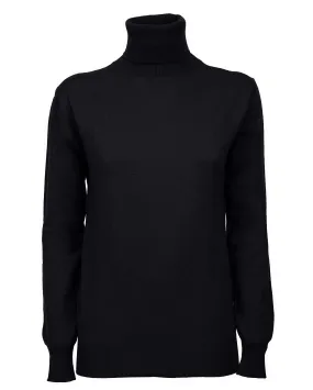 Women's Pure Cashmere Turtleneck Sweater Black