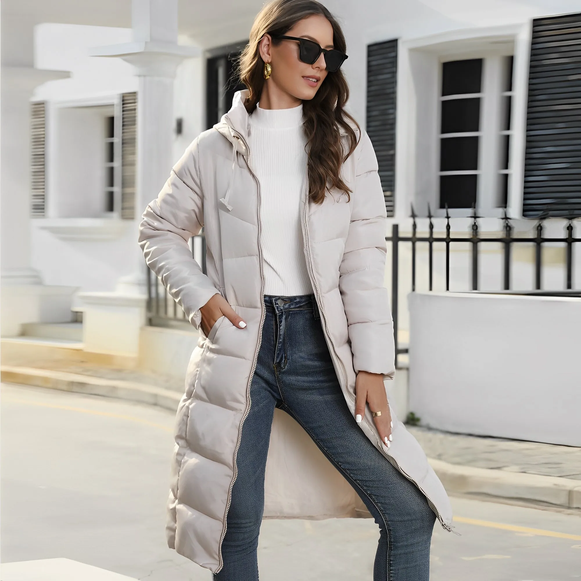 Women's Slim Fit Cotton Padded Jacket