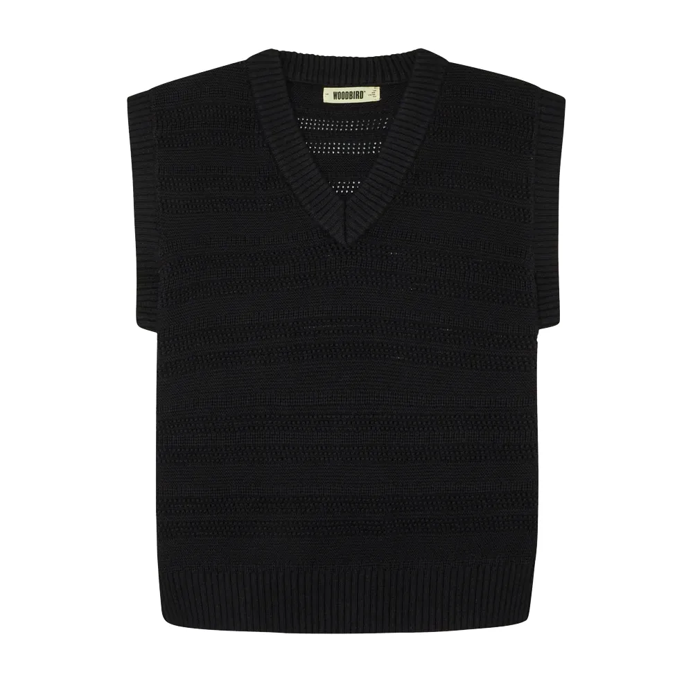 WOODBIRD - STRUCTURE VEST BLACK